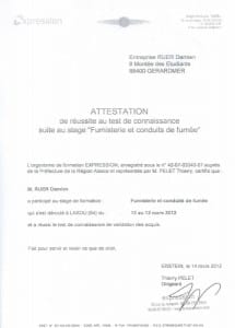 Attestation Fumisterie et Cheminées